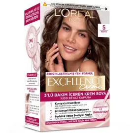 Loreal Paris Excellence Creme - Krem Saç Boyası No: 5 Kahve - 1