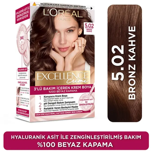 Loreal Paris Excellence Creme - Krem Saç Boyası No: 5.02 Bronz Kahve - 2