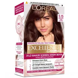Loreal Paris Excellence Creme - Krem Saç Boyası No: 5.15 Efsanevi Türk Kahvesi - 1
