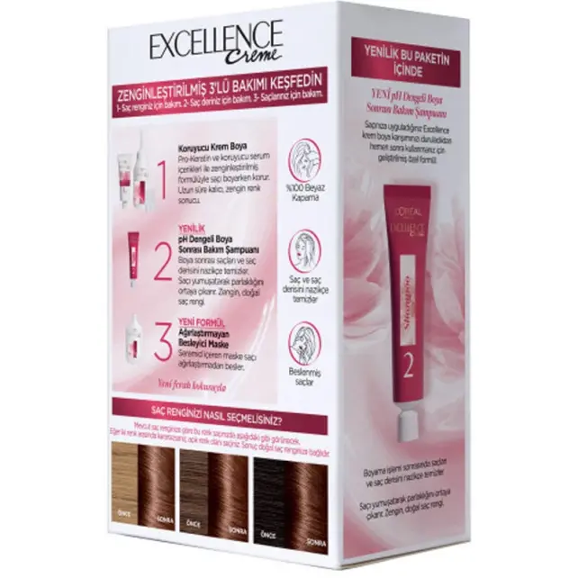 Loreal Paris Excellence Creme - Krem Saç Boyası No: 5.15 Efsanevi Türk Kahvesi - 2