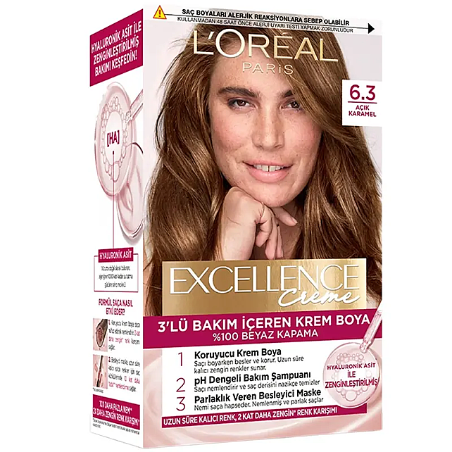 Loreal Paris Excellence Creme - Krem Saç Boyası No: 6.3 Açık Karamel - 1