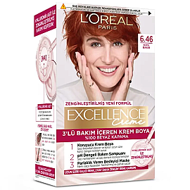 Loreal Paris Excellence Creme - Krem Saç Boyası No: 6.46 Kızıl Bakır - Loreal Paris