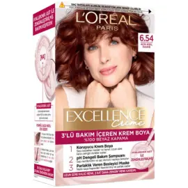 Loreal Paris Excellence Creme - Krem Saç Boyası No: 6.54 Açık Kızıl Kahve - Loreal Paris