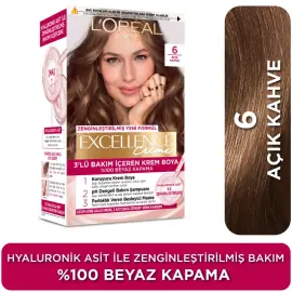 Loreal Paris Excellence Creme - Krem Saç Boyası No: 6 Açık Kahve - 3