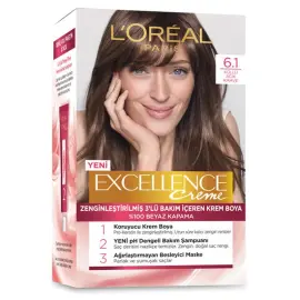 Loreal Paris Excellence Creme - Krem Saç Boyası No: 6.1 Küllü Açık Kahve - 1