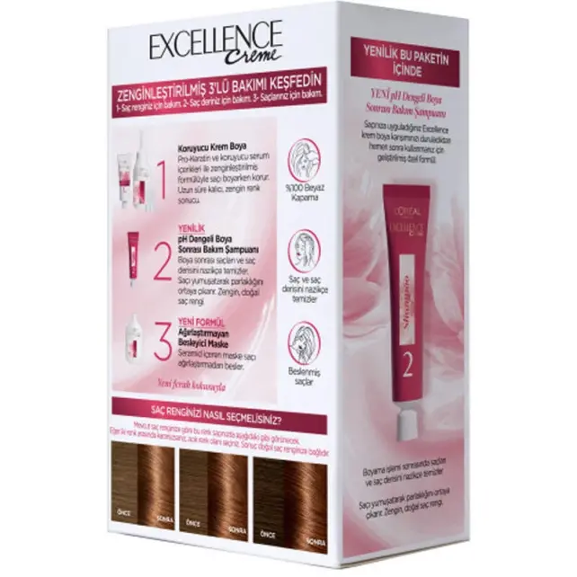 Loreal Paris Excellence Creme - Krem Saç Boyası No: 6.35 Çikolata Kahve - 3