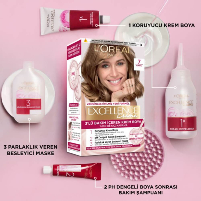 Loreal Paris Excellence Creme - Krem Saç Boyası No: 6.54 Açık Kızıl Kahve - 2