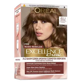 Loreal Paris Excellence Creme - Krem Saç Boyası No: 6U Nude Koyu Kumral - 1