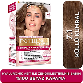 Loreal Paris Excellence Creme - Krem Saç Boyası No: 7.1 Küllü Kumral - 3
