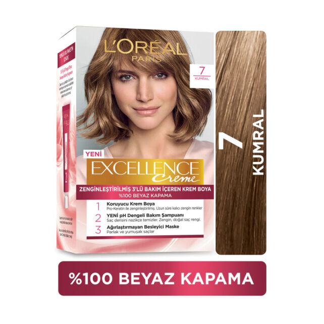 Loreal Paris Excellence Creme - Krem Saç Boyası No: 7 Kumral - 2