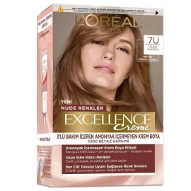 Loreal Paris Excellence Creme - Krem Saç Boyası No: 7U Nude Kumral - 1