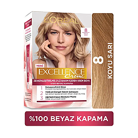 Loreal Paris Excellence Creme - Krem Saç Boyası No: 8 Koyu Sarı - 2