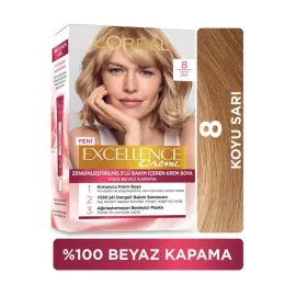 Loreal Paris Excellence Creme - Krem Saç Boyası No: 8 Koyu Sarı - 2