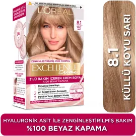 Loreal Paris Excellence Creme - Krem Saç Boyası No: 8.1 Küllü Koyu Sarı - 3