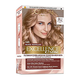 Loreal Paris Excellence Creme - Krem Saç Boyası No: 8U Nude Koyu Sarı - Loreal Paris