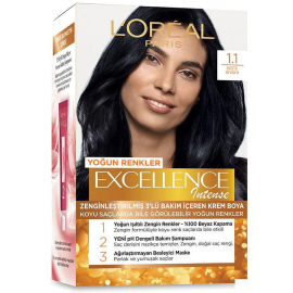 Loreal Paris Excellence Intense - Krem Saç Boyası No: 1.1 Gece Siyahı - Loreal Paris