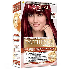 Loreal Paris Excellence Intense - Krem Saç Boyası No: 6.66 Yoğun Kızıl - Loreal Paris