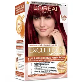 Loreal Paris Excellence Intense - Krem Saç Boyası No-6.66 Yoğun Kızıl - Loreal Paris