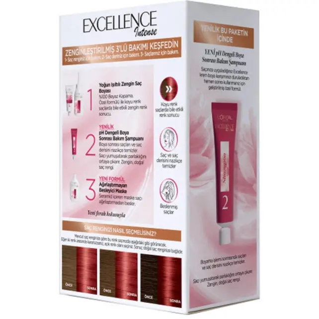 Loreal Paris Excellence Intense - Krem Saç Boyası No-6.66 Yoğun Kızıl - 3