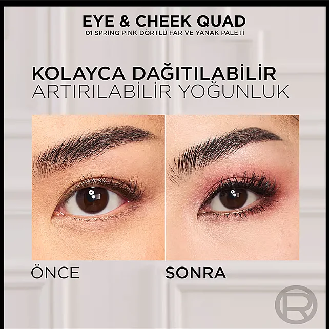 Loreal Paris Eye & Cheek Quad - Dörlü Far ve Allık Paleti No: 01 Spring Pinks - 5