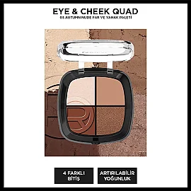 Loreal Paris Eye & Cheek Quad - Dörlü Far ve Allık Paleti No: 03 Autumn Nude - 2