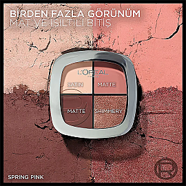 Loreal Paris Eye & Cheek Quad - Dörtlü Far ve Allık Paleti No: 01 Spring Pinks - 4