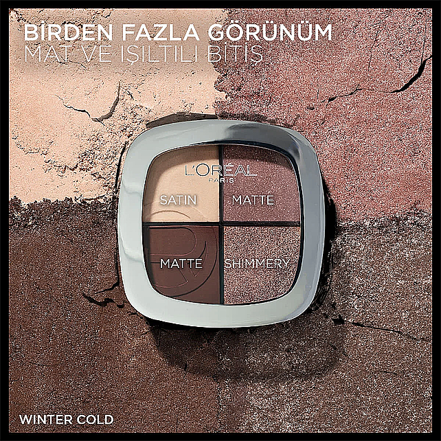 Loreal Paris Eye & Cheek Quad - Dörtlü Far ve Allık Paleti No: 04 Winter Cold - 5