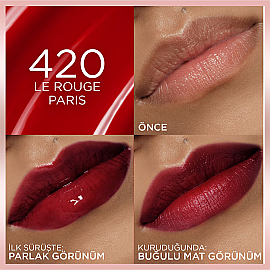 Loreal Paris Hyaluron Tint Lip Stain Serum Ruj No: 420 Le Rogue Paris - 4