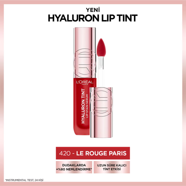 Loreal Paris Hyaluron Tint Lip Stain Serum Ruj No: 420 Le Rogue Paris - 3