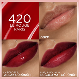 Loreal Paris Hyaluron Tint Lip Stain Serum Ruj No: 420 Le Rogue Paris - 4