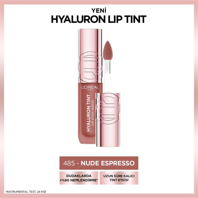 Loreal Paris Hyaluron Tint Lip Stain Serum Ruj No: 485 Nude Espresso - 3