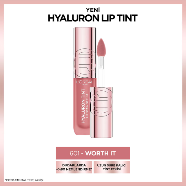 Loreal Paris Hyaluron Tint Lip Stain Serum Ruj No: 601 Worth It - 3