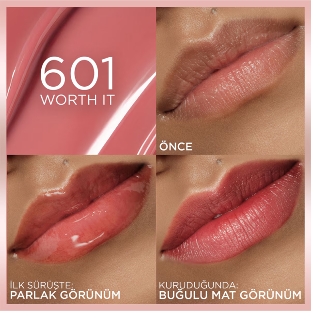 Loreal Paris Hyaluron Tint Lip Stain Serum Ruj No: 601 Worth It - 4