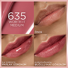 Loreal Paris Hyaluron Tint Lip Stain Serum Ruj No: 635 Worth It Medium - 4