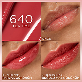 Loreal Paris Hyaluron Tint Lip Stain Serum Ruj No: 640 Tea Time - 4