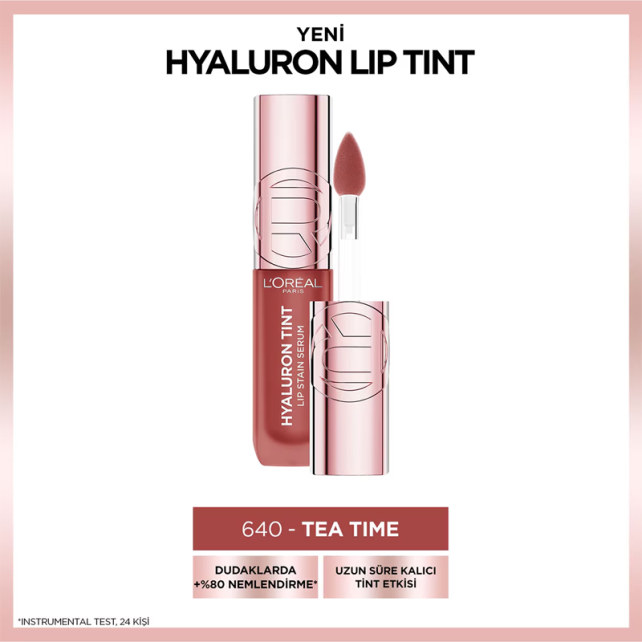 Loreal Paris Hyaluron Tint Lip Stain Serum Ruj No: 640 Tea Time - 3