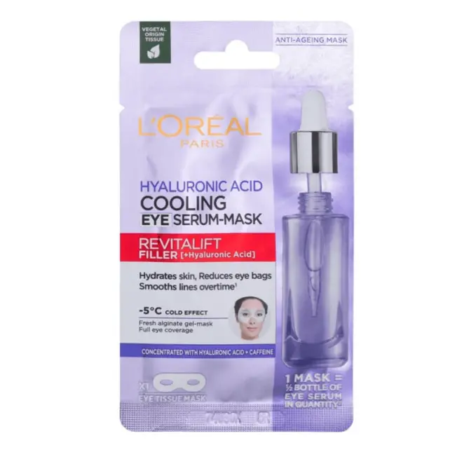 Loreal Paris Hyaluronic Acid Cooling Eye Serum Mask - Göz Çevresi Maskesi 11g - 1