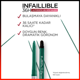 Loreal Paris Infaillable Automatic Gel - Jel Eyeliner Emerald Green - 3