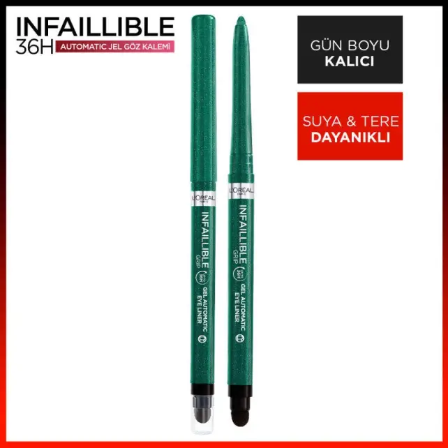 Loreal Paris Infaillable Automatic Gel - Jel Eyeliner Emerald Green - 2