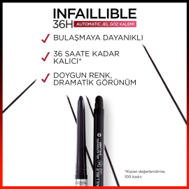 Loreal Paris Infaillable Automatic Jel Göz Kalemi - Yoğun Siyah - 3
