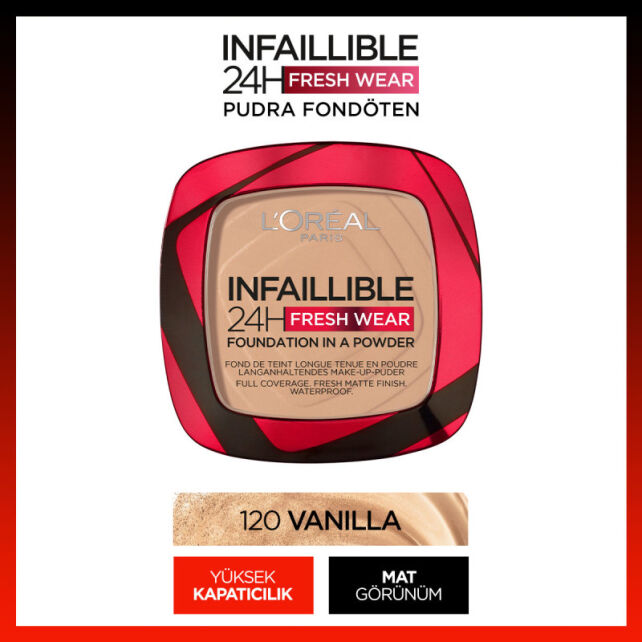 Loreal Paris Infaillible 24H Fresh Wear Fondation İn A Powder Powder - Fondöten No: 120 9gr - 2