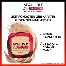Loreal Paris Infaillible 24H Fresh Wear Fondation İn A Powder Powder - Fondöten No: 120 9gr - 3