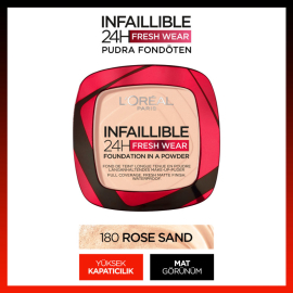Loreal Paris Infaillible 24H Fresh Wear Fondation İn A Powder Powder - Fondöten No: 180 9gr - 2
