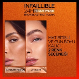 Loreal Paris Infaillible 24H Fresh Wear Matte Bronzer - Mat Pudra No: 250 - 3