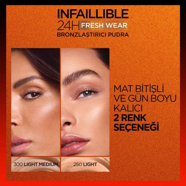 Loreal Paris Infaillible 24H Fresh Wear Matte Bronzer - Mat Pudra No: 250 - 3