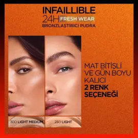 Loreal Paris Infaillible 24H Fresh Wear Matte Bronzer - Mat Pudra No: 250 - 3