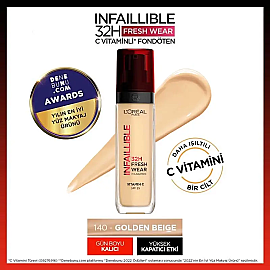 Loreal Paris Infaillible 32H Fresh Wear Foundation - Kapatıcı Fondöten No: 140 - 3