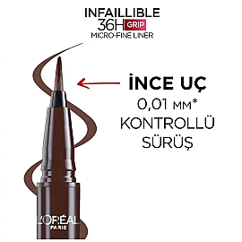 Loreal Paris Infaillible 36H Grip Micro Fine Eyeliner No: 02 - 2