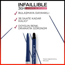 Loreal Paris Infaillible Automatic Gel - Jel Eyeliner - Blue Jersey - 3