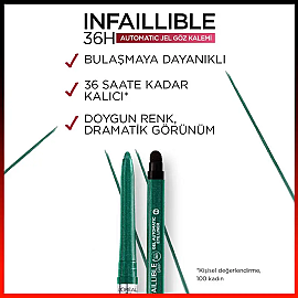 Loreal Paris Infaillible Automatic Gel - Jel Eyeliner Emerald Green - 3